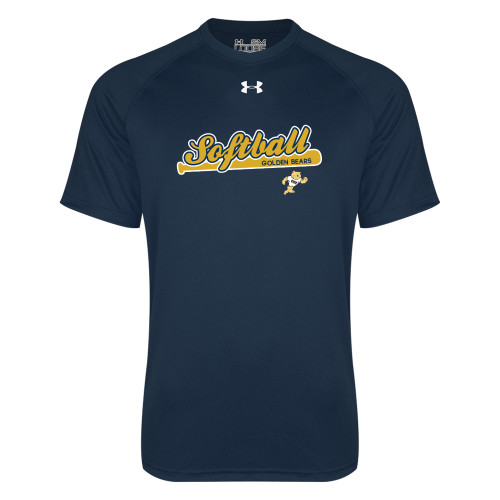  Under Armour Navy Tech Tee - Softball Bat Design