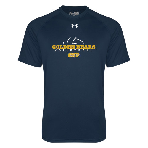 Under Armour Navy Tech Tee - Volleyball Half Ball Design