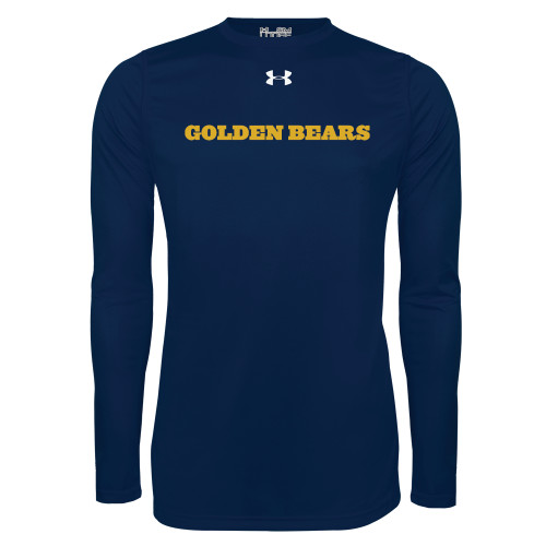  Under Armour Navy Long Sleeve Tech Tee - Golden Bears Wordmark