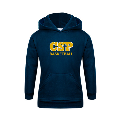 Youth Navy Fleece Hoodie - Basketball