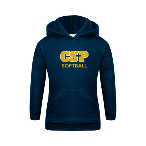 Youth Navy Fleece Hoodie - Softball