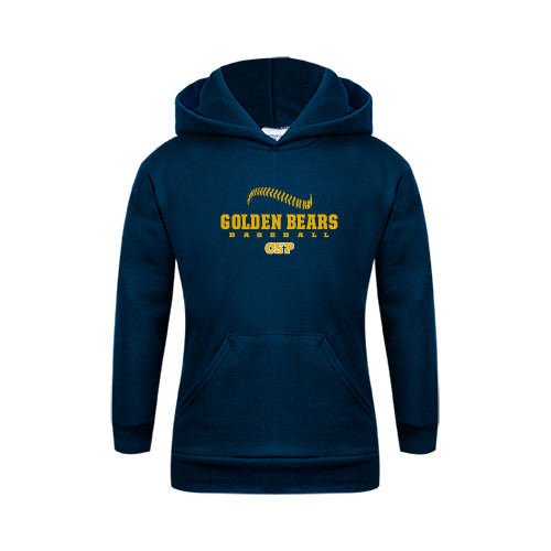 Youth Navy Fleece Hoodie - Baseball Seams Design