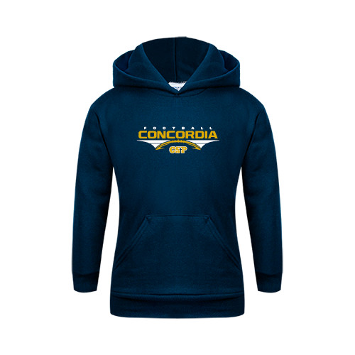  Youth Navy Fleece Hoodie - Football Geometric Design