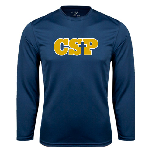  Navy Performance Long Sleeve Shirt - Primary Mark