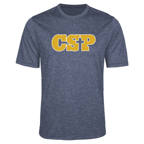  Navy Heather Performance Contender Tee - Primary Mark