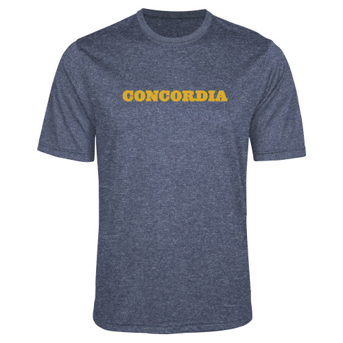  Navy Heather Performance Contender Tee - Concordia Wordmark