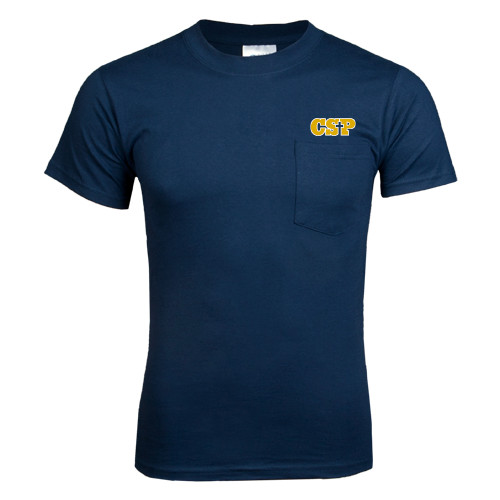  Navy T-Shirt w/Pocket - Primary Mark
