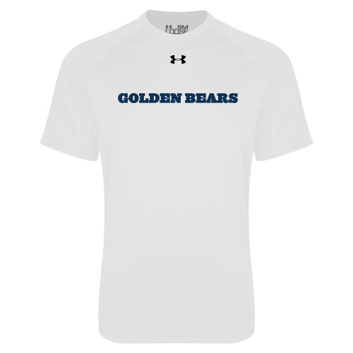  Under Armour White Tech Tee - Golden Bears Wordmark