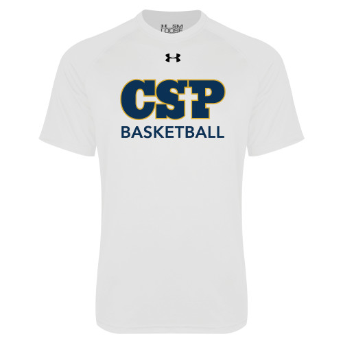  Under Armour White Tech Tee - Basketball