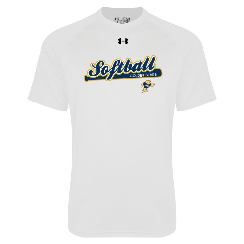  Under Armour White Tech Tee - Softball Bat Design