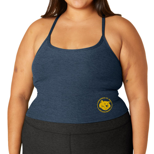  Beyond Yoga Womens Nocturnal Navy Spacedye Slim Racerback Cropped Tank  - Concordia St. Paul Golden Bears Badge