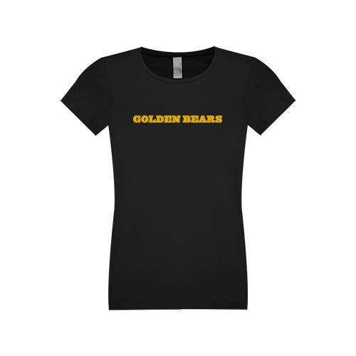  Next Level Girls Black Fashion Fit T Shirt - Golden Bears Wordmark
