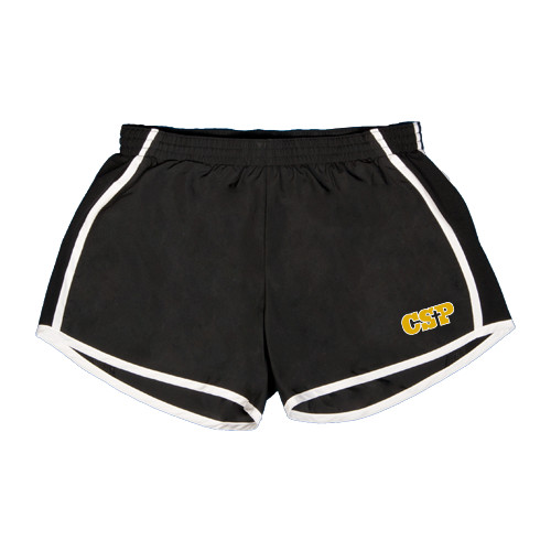  Womens Black/White Team Short - Primary Mark
