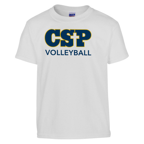  Youth White T Shirt - CSP Volleyball