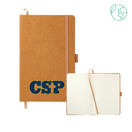  5.5 x 8.5 Natural FSC Mix Recycled Leather Bound Journal - Primary Mark