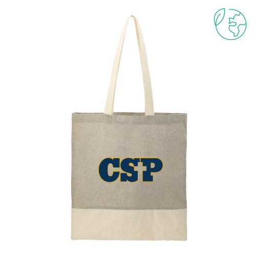  Split Recycled Grey Cotton Twill Convention Tote - Primary Mark
