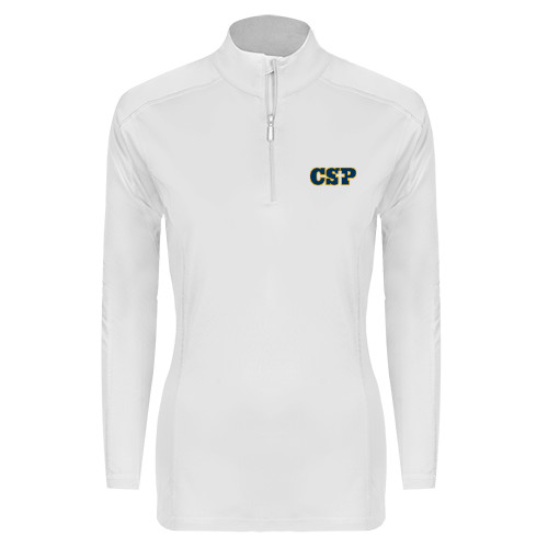  Syntrel Womens Platinum Interlock 1/4 Zip - Primary Mark