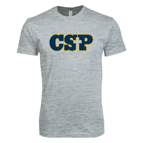  Next Level Heather Grey SoftStyle T Shirt - Primary Mark