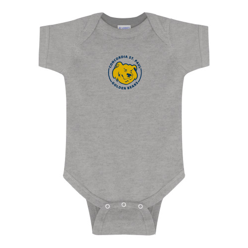  Grey Infant Onesie - Concordia St. Paul Golden Bears Badge