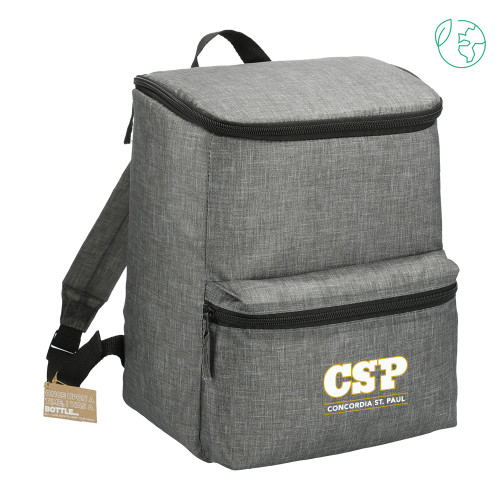 Excursion Charcoal Recycled 20 Can Backpack Cooler - CSP Concordia St. Paul Stacked