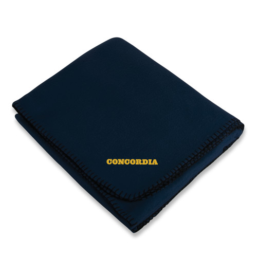  Navy Arctic Fleece Blanket - Concordia Wordmark