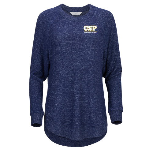  Boxercraft Womens Navy Heather Cuddle Oversized Crew - CSP Concordia St. Paul Stacked