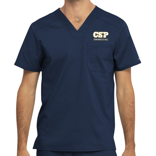  Mens Navy Revolution Scrub Top - CSP Concordia St. Paul Stacked