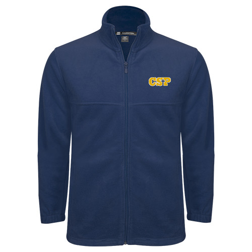  Navy Fleece Full Zip  Jacket - Primary Mark