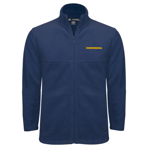  Navy Fleece Full Zip  Jacket - Concordia Wordmark