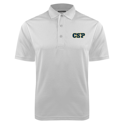  White Dry Mesh Polo - Primary Mark