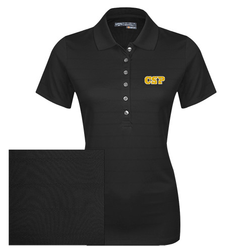  Callaway Womens Black Opti Vent Polo - Primary Mark
