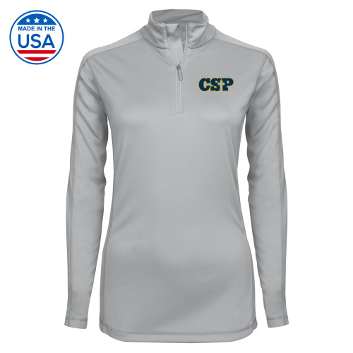  Syntrel Womens Platinum Interlock 1/4 Zip - CSP Wordmark