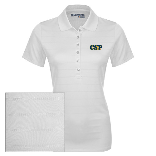 Callaway Womens White Opti Vent Polo - Primary Mark