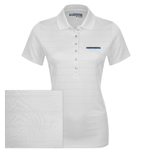  Callaway Womens White Opti Vent Polo - Concordia Wordmark