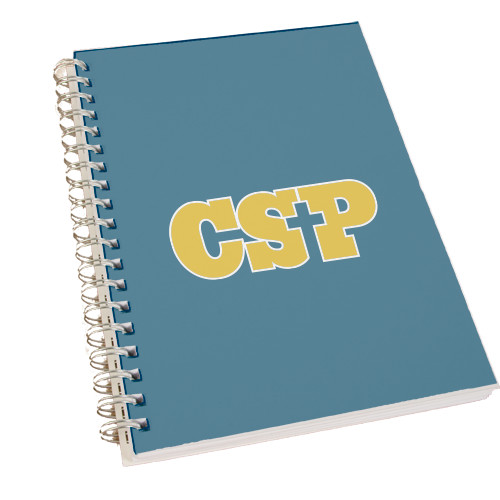  Clear 7 x 10 Spiral Journal Notebook - Primary Mark