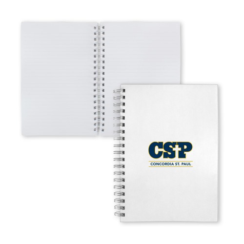  Clear 7 x 10 Spiral Journal Notebook - CSP Concordia St. Paul Stacked