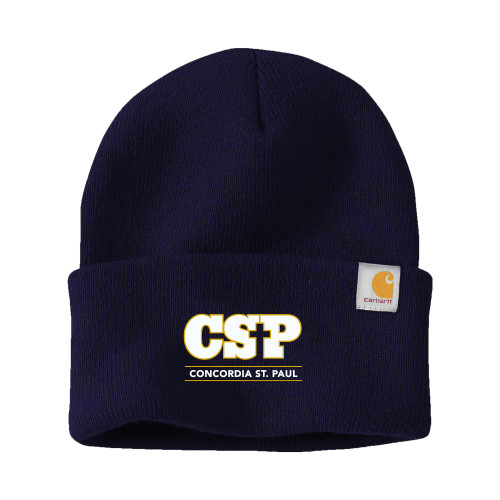  Carhartt Navy Knit Beanie w/Cuff - CSP Concordia St. Paul Stacked