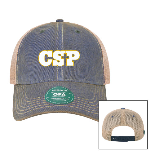  Legacy Blue/Khaki Old Favorite Trucker Hat - CSP Wordmark