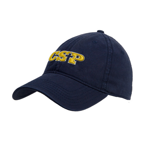  Navy Unstructured Adjustable Low Profile Hat - Primary Mark