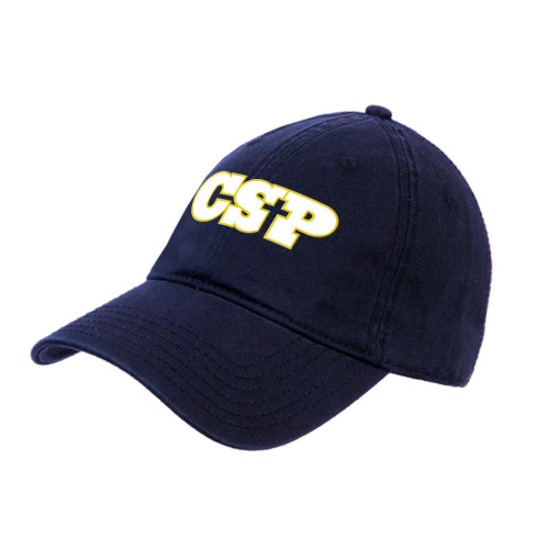  Navy Unstructured Adjustable Low Profile Hat - CSP Wordmark