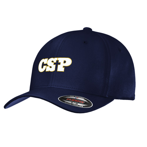  Navy Flexfit Structured Low Profile Hat - CSP Wordmark