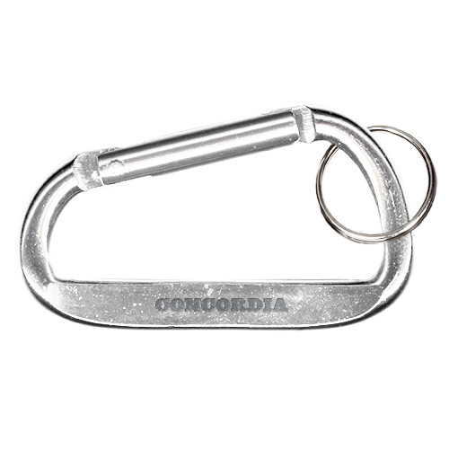  Silver Carabiner with Split Ring - Concordia Wordmark Engraved