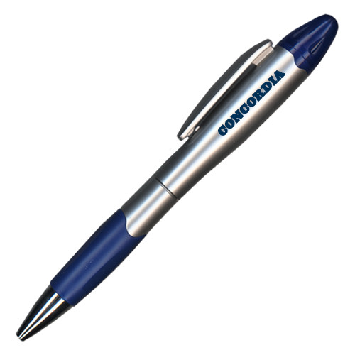  Silver/Blue Blossom Pen/Highlighter - Concordia Wordmark