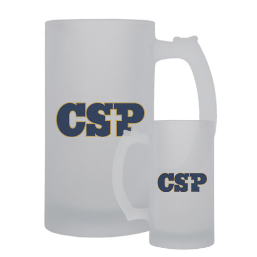  Full Color Decorative Frosted Glass Mug 16oz - Primary Mark