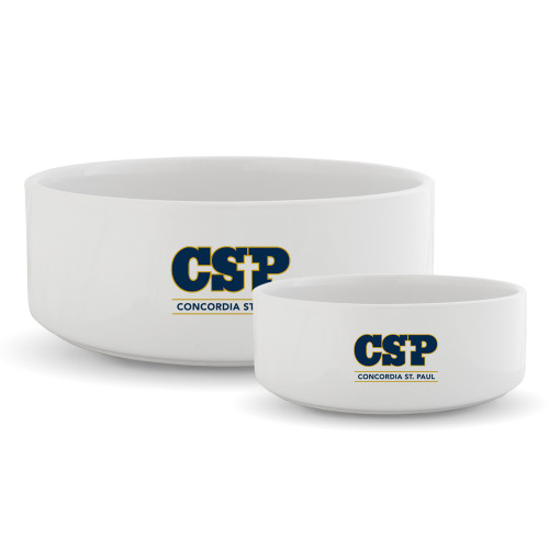  Ceramic Dog Bowl - CSP Concordia St. Paul Stacked