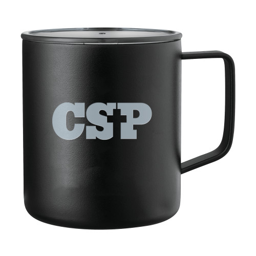  Rover Camp Vacuum Insulated Black Mug 14oz - Primary Mark Engraved