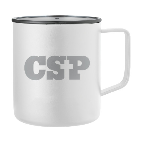  Rover Camp Vacuum Insulated White Mug 14oz - Concordia Wordmark Engraved