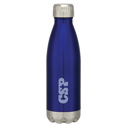  Swig Stainless Steel Blue Bottle 16oz - Primary Mark Engraved