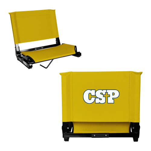  Stadium Chair Gold - CSP Wordmark