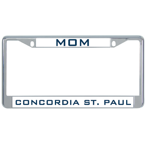  Mom Metal License Plate Frame in Chrome - Mom